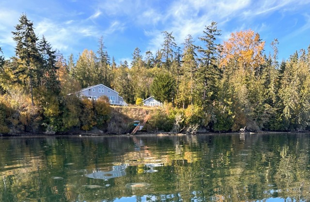 Olympic Forager House + Cabin on tranquil Sequim Bay with hot tub & kayaks