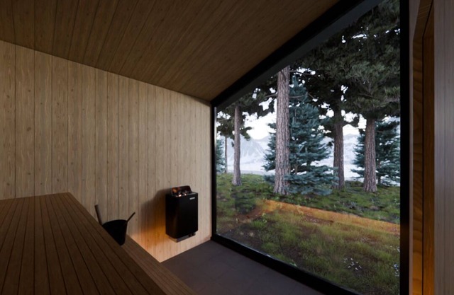 Moderner A-Frame am Fluss mit privater Sauna, Golden BC