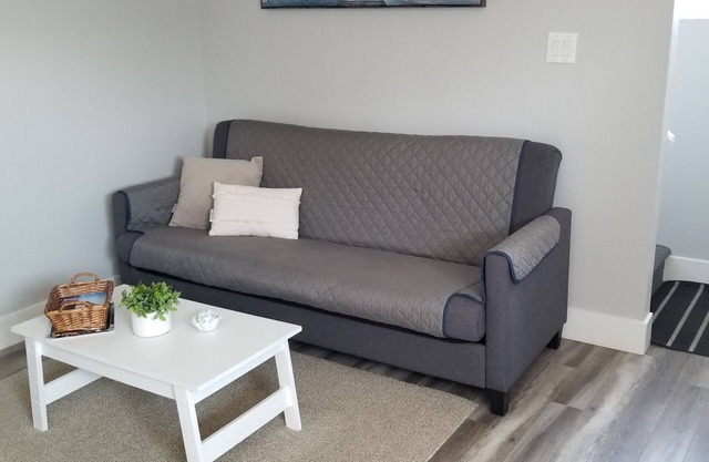 One bed apt w/ private bathroom (1) free charge (1) car parking.