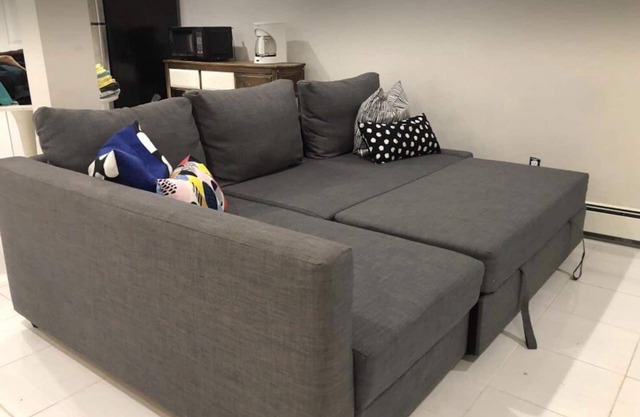 Open bright airy basement apartment