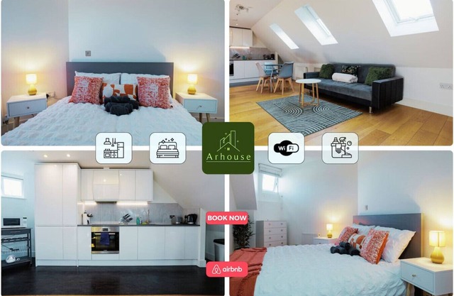 Open Plan Apt next to station near Hampton Court