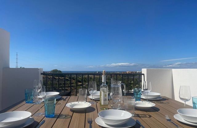 Open Roof-Terraced apartment with stunning 360 mountain and sea view
