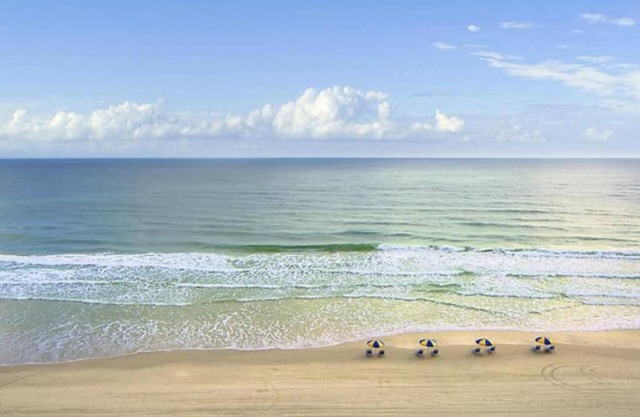 Ormond Beach beachfront studio with view of the Atlantic Ocean.