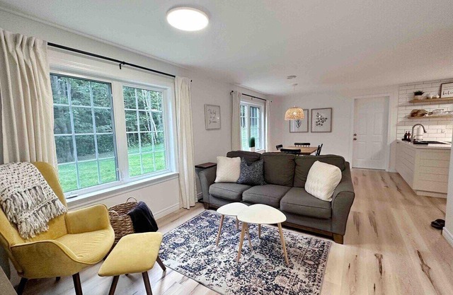 Our walk-out basement apartment is perfect for a little getaway or for the work trip