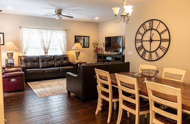 Outside Relaxation - View of Rock City - Modern Country Getaway - Spacious Townhome - Fire Pit