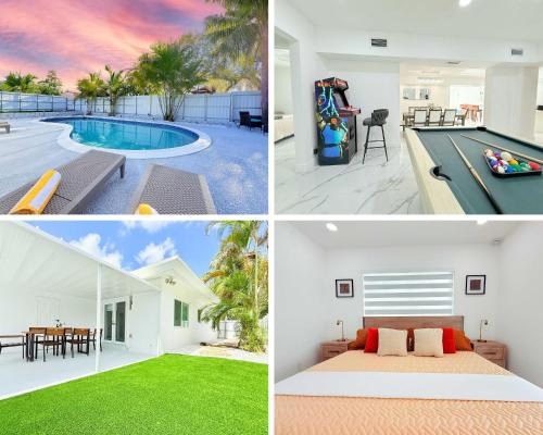 Palm House Near Beach, Game Room, Pool & King Beds