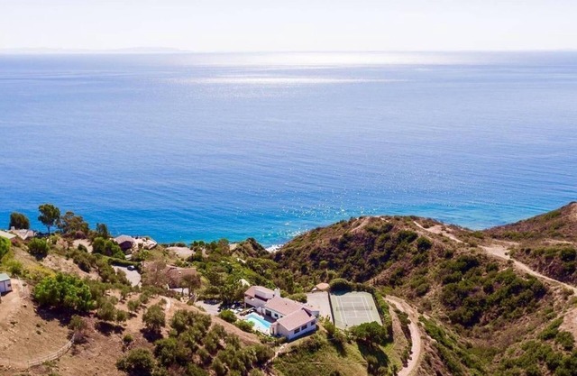 Panoramablick auf das Meer, Big Rock Mesa Spanisch 7 Zim Malibu Villa (2 Gebäude)