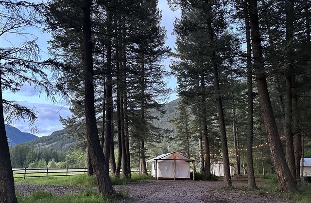 Patriot Tent at Columbia Mountain Ranch near Glacier National Park