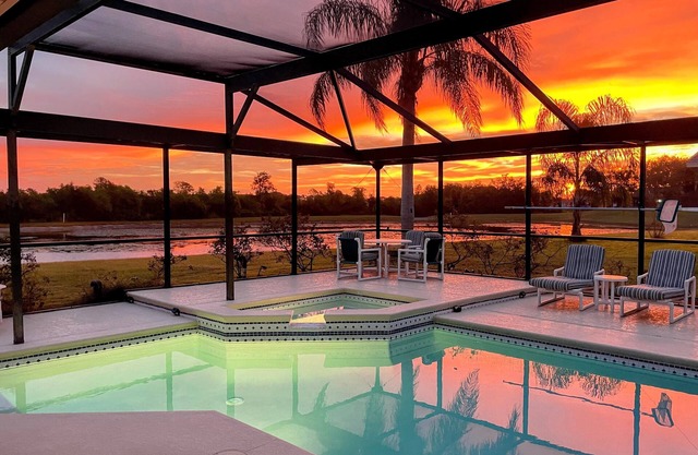 Peaceful Lakeside Pool Villa w/ Star Wars Games Room Near Disney