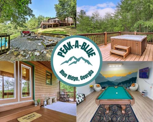 Peak-a-Blue Cabin - Watch Movies from Hot Tub, Mountain View, Bigfoot Bunker Game Room, Fire Pit, Oversized Deck, Screened-in Porch