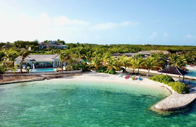 Magische Exuma. Cottage mit zwei Schlafzimmern direkt am Meer, Strand, Pool und Whirlpool.