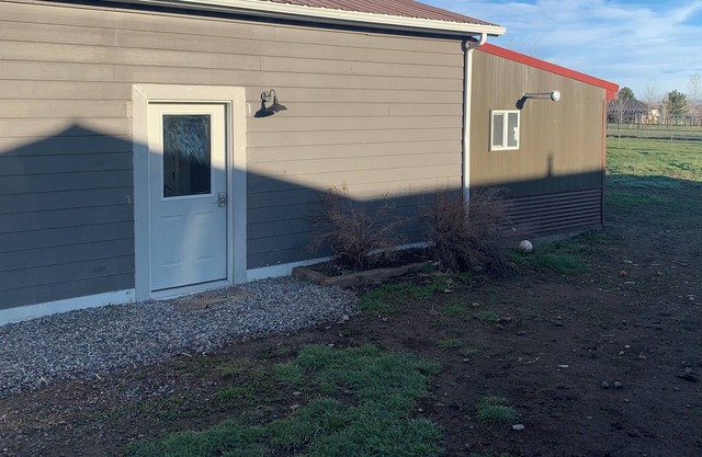 Perfect low key location, minutes from the airport. On the outskirts of town.