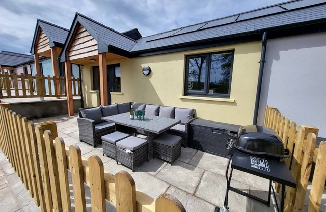Luxus-Cottage-Eigenes Badezimmer-Blick auf die Bucht