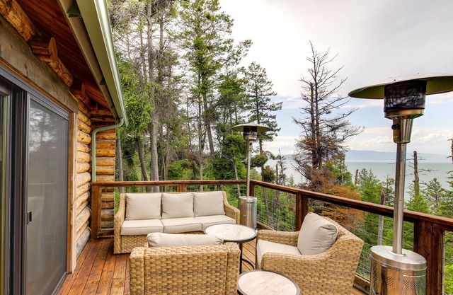 Polson Cabin Rental: Private Deck & Mountain Views