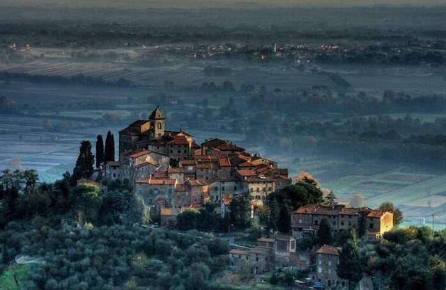 Pretty village house near Lucca with beautiful pool access in olive