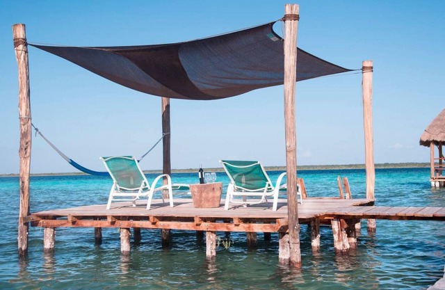 Privater Bungalow @ Bacalar 7 Farben Lagune