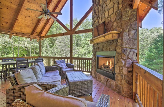 Private Cabin w/ Furnished Porch on < 3 Acres!