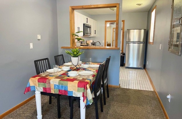 Private Downtown Apt, King Bed, Jet Bath, Fireplace, Grill, near Indiana Dunes