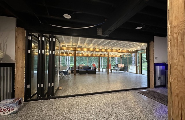 Private lower level of log cabin home