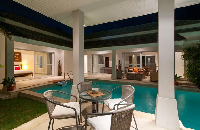 Private Villa mit Pool, nur 3 Gehminuten vom Strand entfernt, neue Außenterrasse!