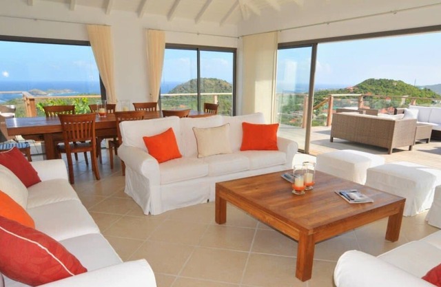 Private villa with incredible views up on the hill in Colombier