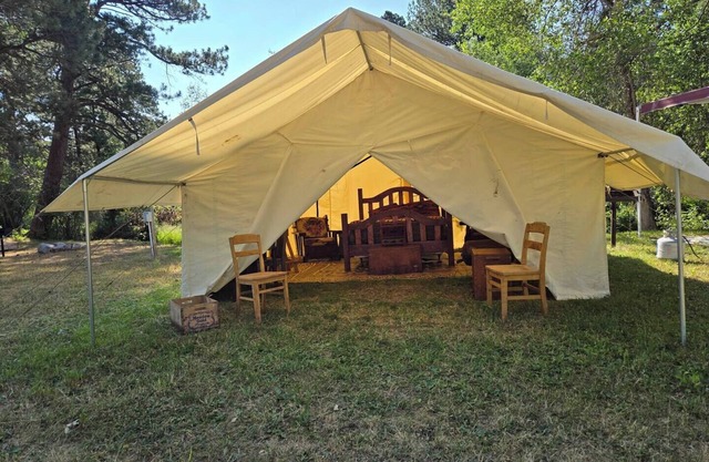 Prospector Wall Tent, Prospector Wall Tent by the Stream