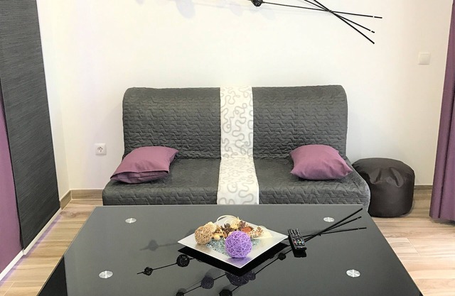 Das Purple Studio mit Gemeinschaftsterrasse liegt 200 m vom Strand Peniche entfernt