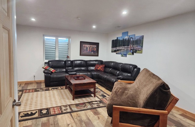 Quiet country property, near rivers, complete with farm animals and wildlife.