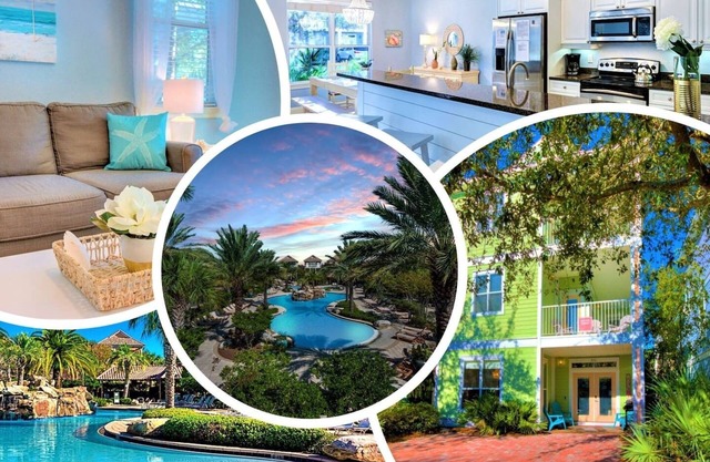 Rare Walk to Beach Lush Resort 30K Gal Pool