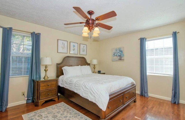 Relax at the serene and spacious duplex nestled in the peaceful, family-friendly neighborhood.