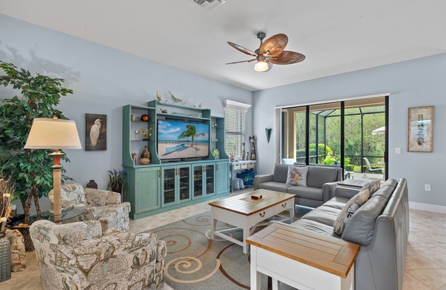 Relaxing 2BR+Den Getaway With Preserve Views, Resort Perks, and Near RSW+Beaches
