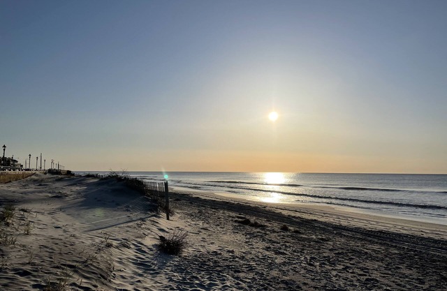Remodeled beach condo with ocean view.