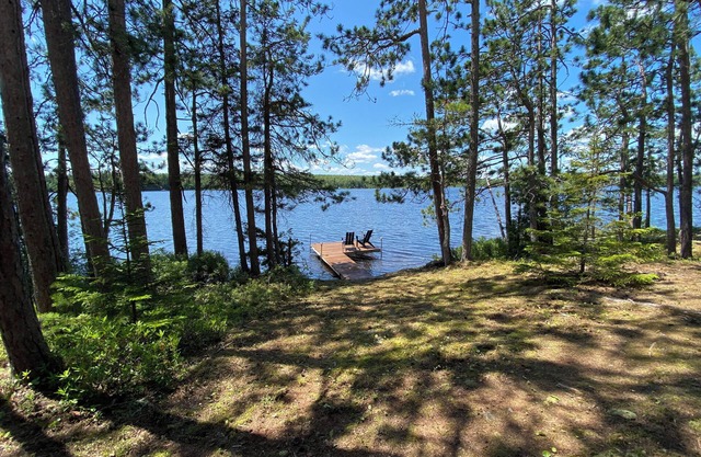 Remote, off-grid island cabin in The Forks.