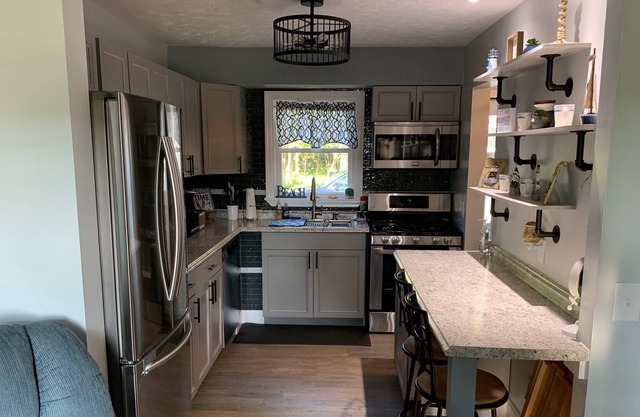 Newly renovated 2 bedroom / 1 bathroom house with large garage.