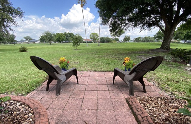 Right on the award winning golf course and includes free sunshine!