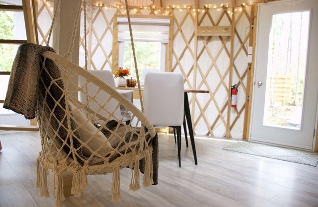 River/Wooden Hottub Yurt in Nature