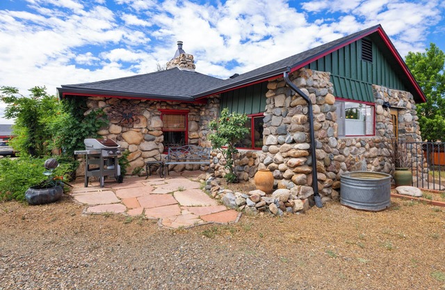 Rockhouse Historic Retreat Vacation Rental | 1-BR House Scenic Dells, Prescott | Timeless Décor Walking Access to Trails