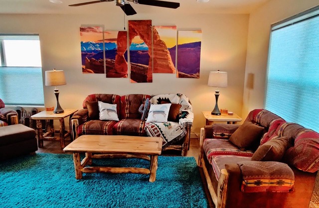 Rockopelli. Modern home in the Wild West.