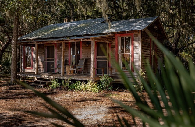 Rum Runner's Cabin w/ docks, pool, & private firepit on Emma's Driftwood Farm