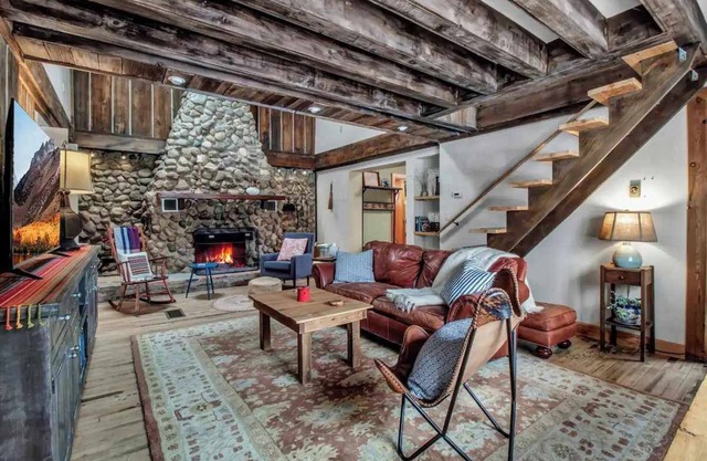 Rustic Cabin with Wood Fireplace & Large Deck