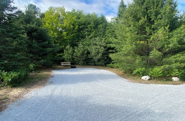 Rustic campground in De Tour Village with Large secluded lots. Site C