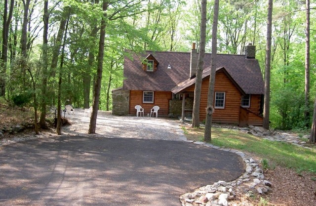 Rustikale Holzhütte in Culver See.