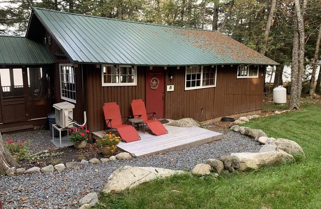 Rustic Maine Camp on shores of Great Moose Lake