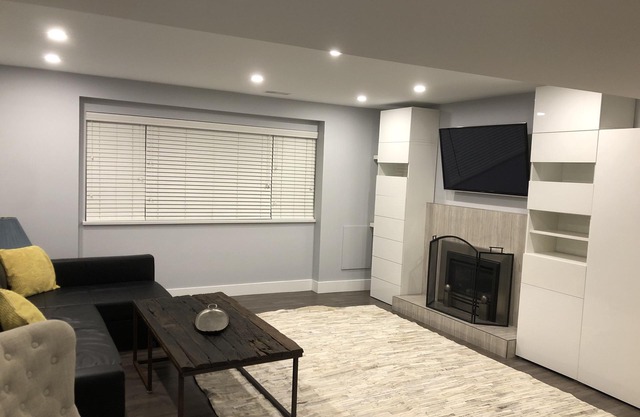 Rustic modern garden level suite