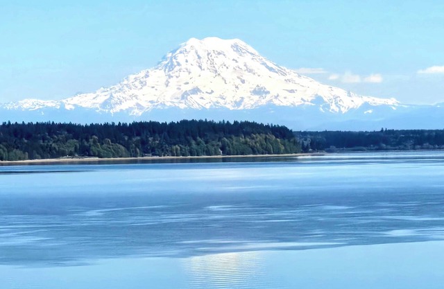 Saltwater Front & Mountain View Quiet Apartment for 2, wifi, AC, Pet Friendly