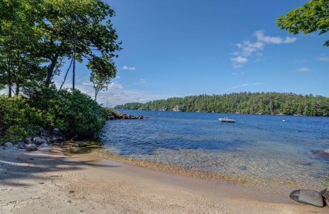 Waterfront rental located on the northeast shore of Frye Island