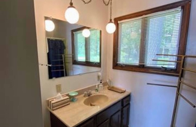 Sandy Lake Retreat Charming 2-bedroom cabin with WiFi, AC steps from the lake!