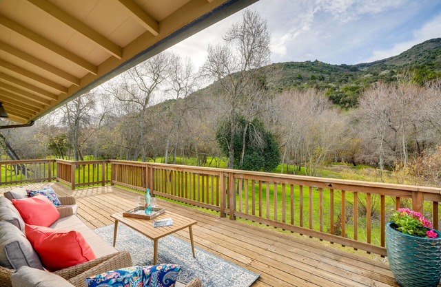 Scenic Carmel Valley Home w/ Deck: Steps to River!