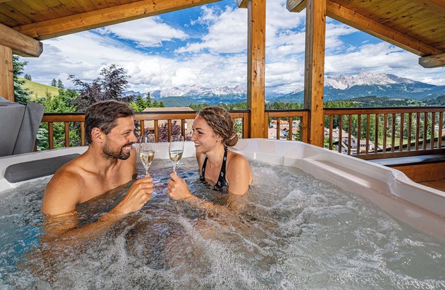 "Schlern" mit Bergblick, Whirlpool, mit Dampfsauna & Balkon