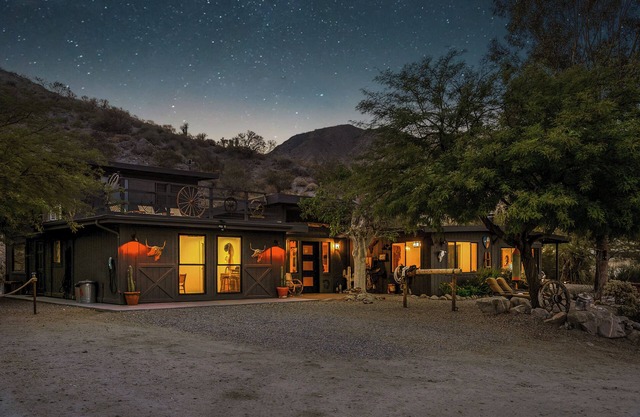 Secluded 10 Acre Desert Ranch with Hot Tub, Cowboy Pool, EV Charger & BBQ